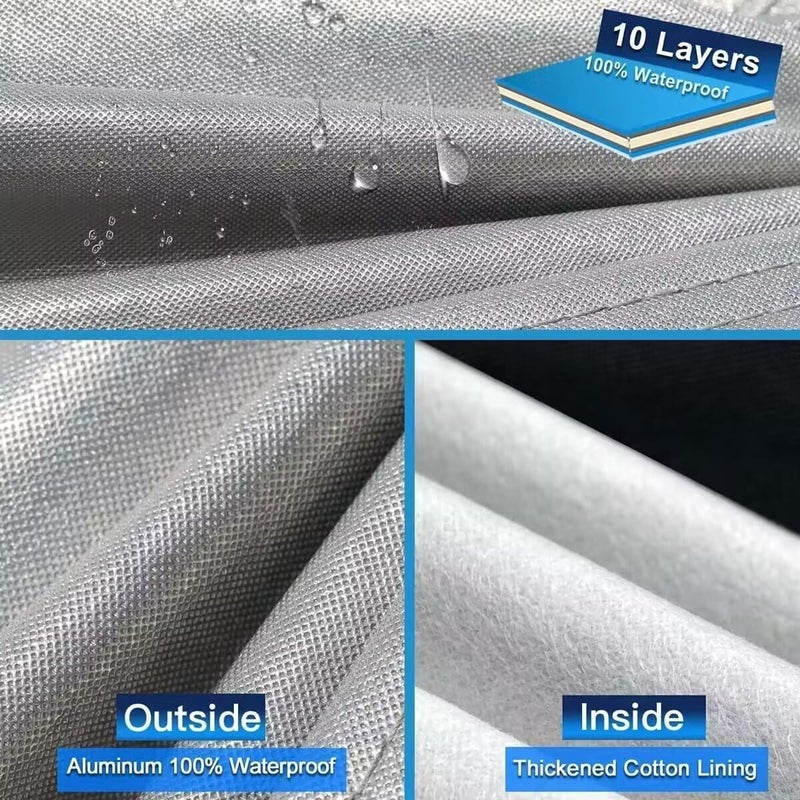 Holthly 10 Layers Car Cover Custom Fit for BMW Z4 E85, E89, G29 (2009-2025), Waterproof All Weather for Automobiles, Outdoor Full Cover Sun Dust Rain Protection with Cotton. Silver - Image 2